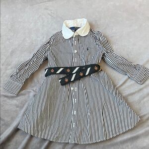 Ralph Lauren Polo Black and White Striped Shirt Dress
